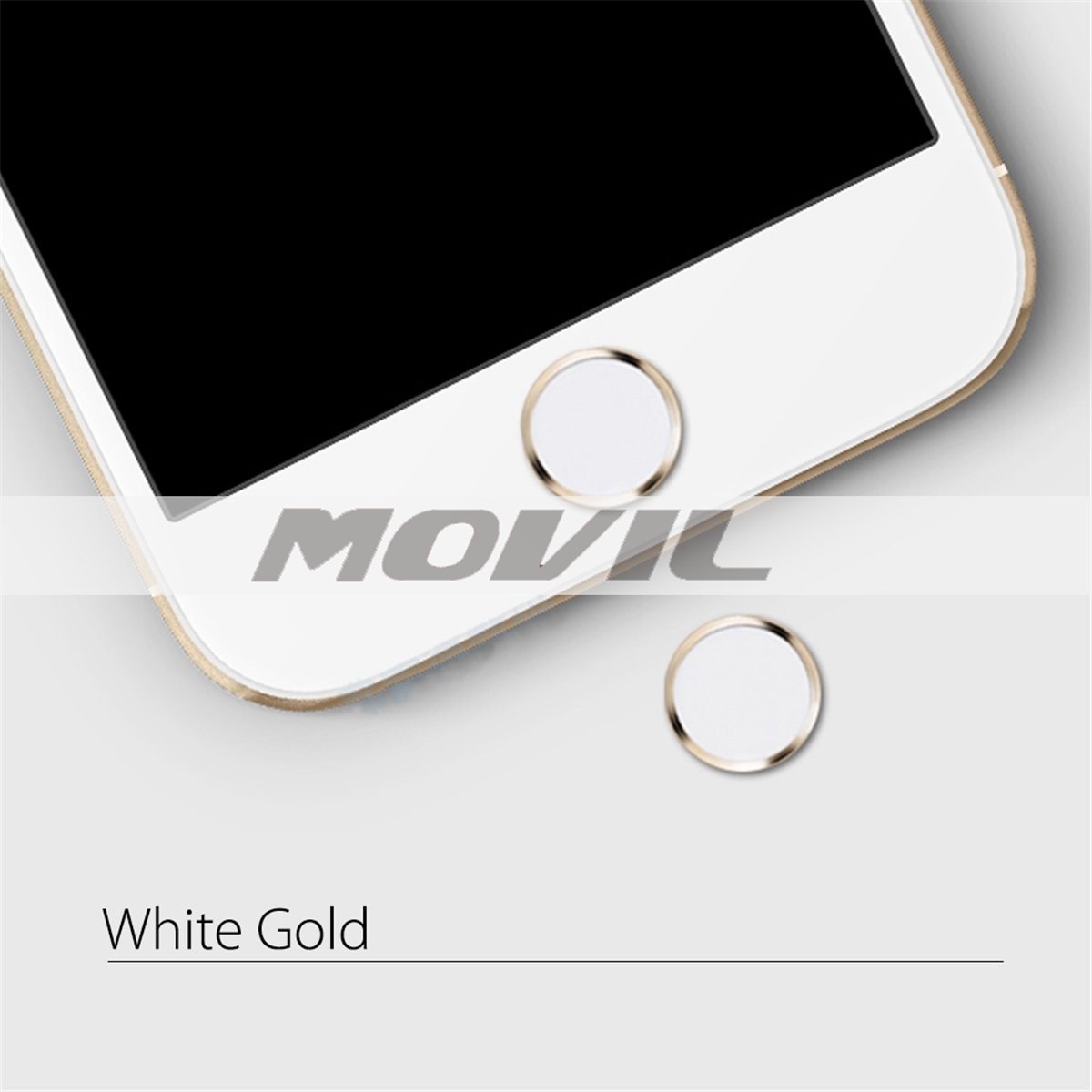0.4mm Home Button Sticker(support Fingerprint Indentification System Touch Id)for Iphone 5s Iphone 6 Iphone 6 Plus ( Gold ring Black)